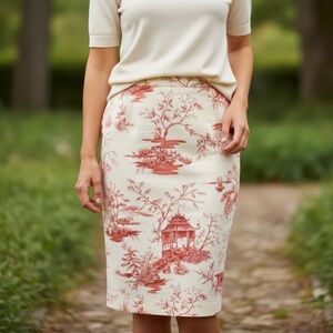 TALBOTS TOILE MIDI SKIRT WOMENS‎ SIZE 2